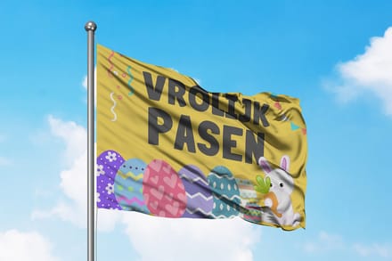 Paasvlag - 150x100cm Vrolijk Pasen Vlag