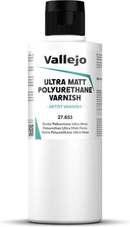 Vallejo Hobbyverf - 27653 Ultra Matt Polyurethane Varnish - Verf flesje - 200 ml