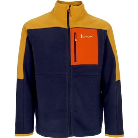 Fleecejack heren Abrazo-fleecejack met volledige ritssluiting Amber/maritiem