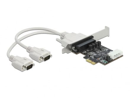 Delock PCI Express Card to 2 x Serial RS-232 with voltage supply 5 V / 12 V