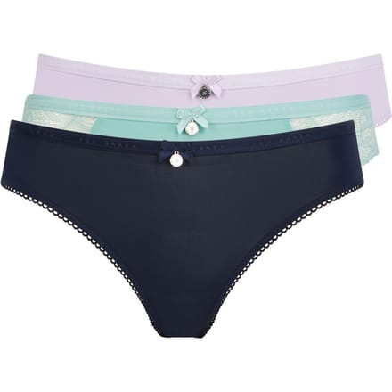 Ted Baker Addison 3pk Solid Brief Navy/lilac/aquifier Taglia: XL | Biancheria intima Outlet | Donna | Blu
