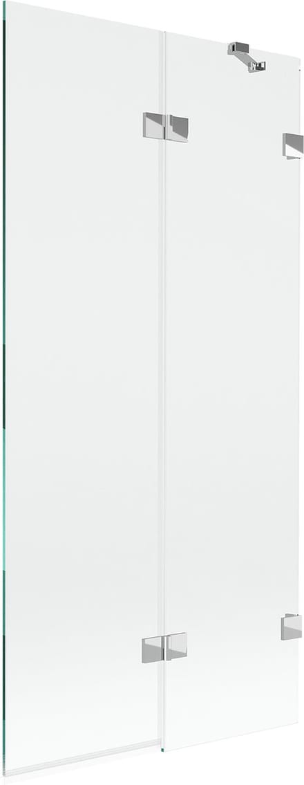 Mexen Lunar douchewand 2-vleugelig rechts 90 x 150 , transparant, chroom - 897-090-100-01-00-P