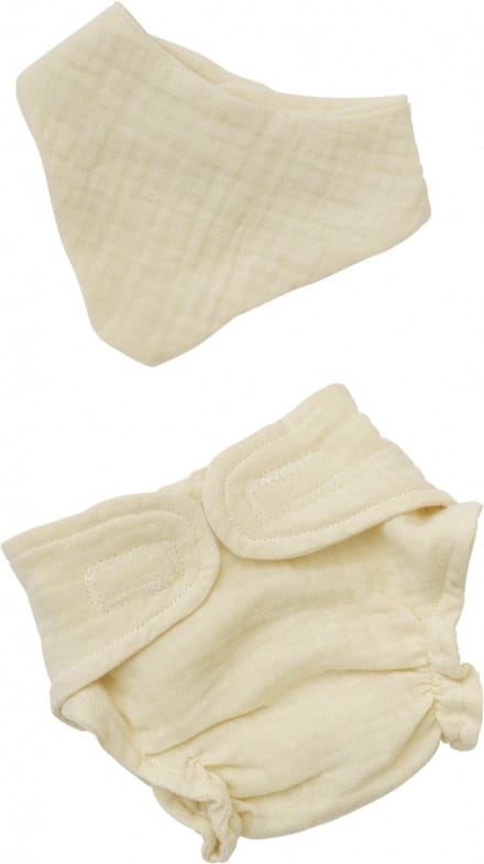 Heless Luier en Slabbetje Ecru 28 - 35 cm