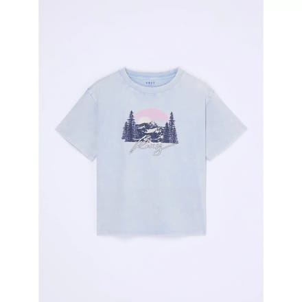 Roxy Evo Oversize Was T-shirt Met Korte Mouwen Blauw 4 Years Meisje