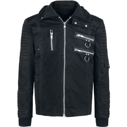 Vixxsin - Gothic Winterjas - Salute Jacket - L tot XL - voor Mannen - zwart