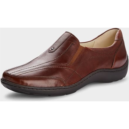 Schoenen van leer - cognac - Gr. 41 van Goldner Fashion