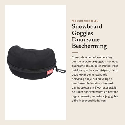 Dailygoods- Snowboard Goggles Bescherming - Brillenkoker Hard Case - Draagbaar - Lichtgewicht - Spatwaterdicht - Ritsontwerp