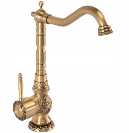 Rea Venice keukenkraan - oud goud - retro design - hoge kwaliteit