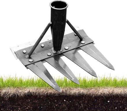 Onkruidhark - Tuingereedschap - Gazononderhoud - Dubbelzijdige kop - 20 centimeter - Metaal
