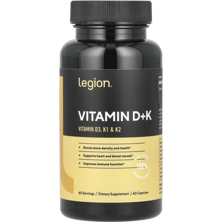 Legion Athletics, Vitamine D+K, 60 capsules