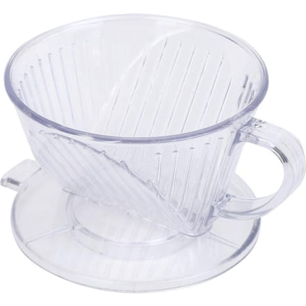 Kegelvormig koffiezetapparaat met filterbeker en druppelaar, herbruikbare schenkbeker(Transparant S ) white