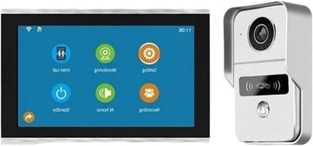 Video Deurbel - Smart Intercom - Huis Beveiligen - RFID Toegangscontrole - 10 Inch Touchscreen - Zwart