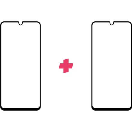 DuoPack: Samsung Galaxy A42 screenprotector gehard glas Edge to Edge