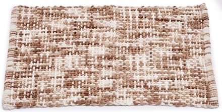 Badmat/badkamerkleed bruin 52 x 73 cm rechthoekig - Matten voor de badkamer