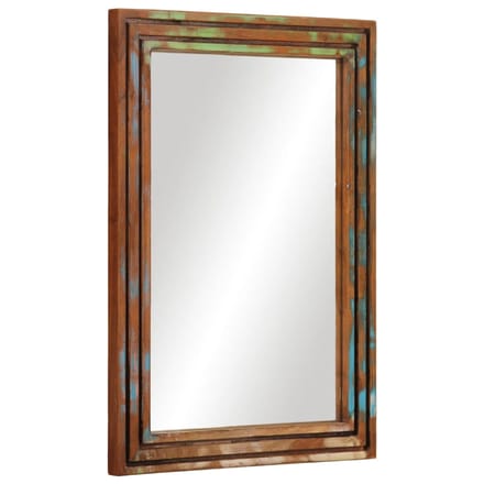 vidaXL - Badkamerspiegel - 50x70 - cm - massief - acaciahout - en - glas