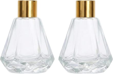 2 STKS 60 ml/2 oz Lege Hervulbare Transparante Glas Diffuser Fles Diffuser Potten Aromatherapie Opslag Container Geur Accessoires Gebruik Voor Diy Vervanging Reed Diffuser Sticks Decor