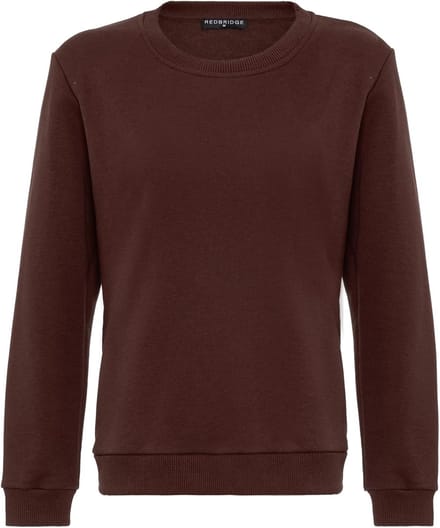 Dames Sweater Ronde Hals Comfortabel Basic Sweatshirt Katoen Mix