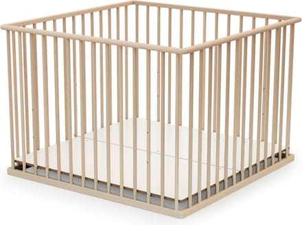 WEBABY - Houten kinderbox Beuken onbewerkt 100 x 100 cm CUBO