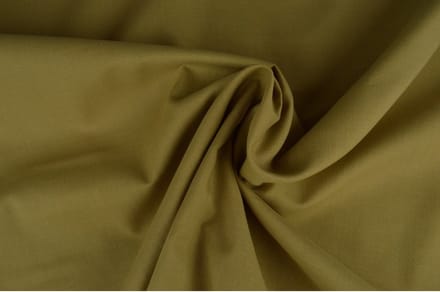 Katoen stof - Per meter - 1 meter - Poplin katoen uni - Donker beige