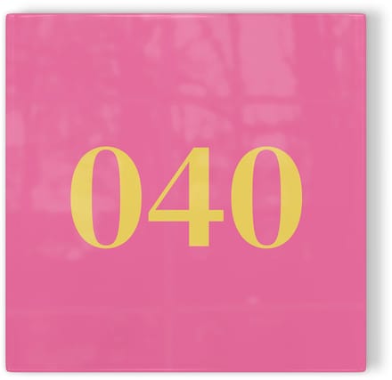 Tegeltje Eindhoven 040 - roze geel - tegeltje stad - tegeltje met tekst