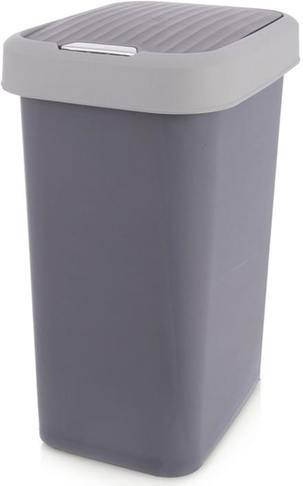 Grijze plastic afvalbak 25 liter