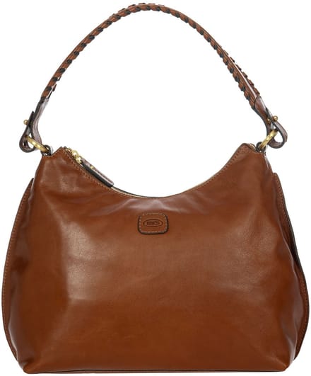 BRIC'S Leren Schoudertas Volterra Shoulderbag Tobacco Bruine