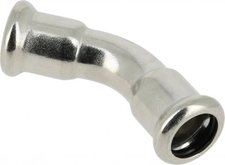 BONFIX bocht 45° 42 x 42 mm M-Press RVS