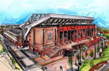 Anfield - Liverpool - Stadion - Canvas - 100 x 70 cm