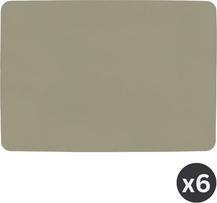Placemat TOGO, 33x45cm, taupe- set of 6 in giftbox