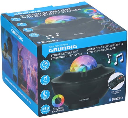 Grundig Sterrenhemel Projector - Galaxy Bluetooth Speaker - Afstandsbediening - 10 Kleuren