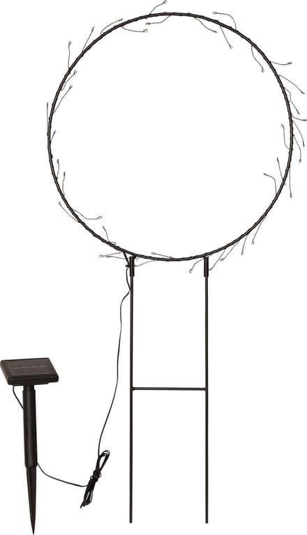 Star Trading solar lichtring 'Barlumi', 40 LED's, schemersensor, zwart, 60cm