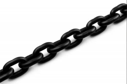 Zwarte ketting 10mm - Work Load Limit: 4000kg - G10 - 3m