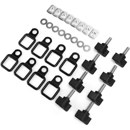 Hardtop Snel Verwijderbare Duimschroef Bevestigingsset Sjorogen Ankers Geschikt voor Jeep Wrangler black