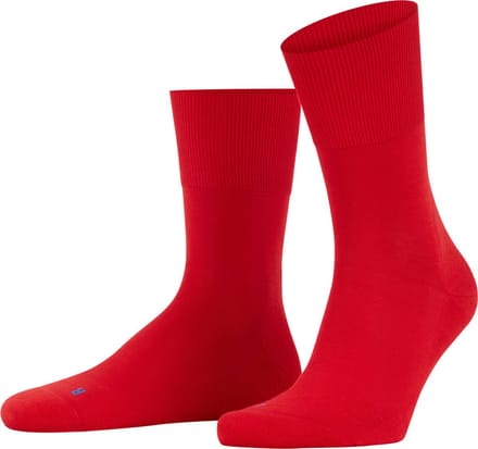 FALKE Run eenkleurig katoen functioneel materiaal sokken unisex rood - maat 46-48