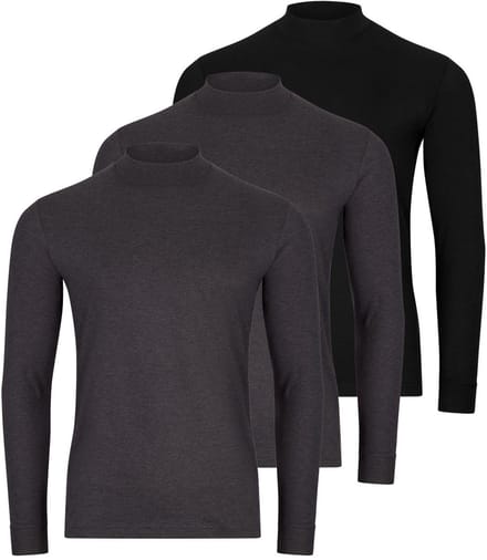 RAGMAN Heren longsleeve 3 pack Basic