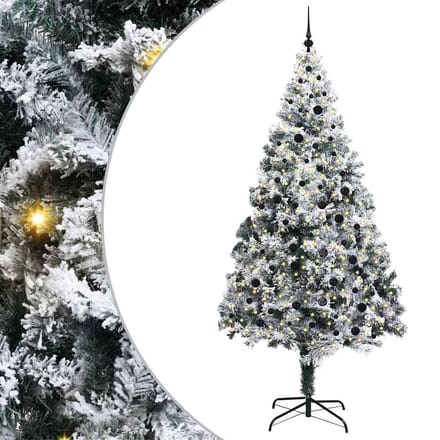 vidaXL - Kunstkerstboom - Wit - 240 - cm - PVC - en - Staal - en - Kunststof