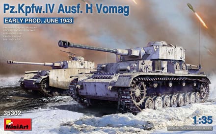 1:35 MiniArt 35302 Pz.Kpfw.IV Ausf. H Vomag. EARLY PROD. JUNE 1943 Plastic kit.