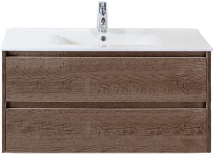 Dante Badmeubelset 100 cm - Tabacco - Keramische Wastafel Wit Enjoy
