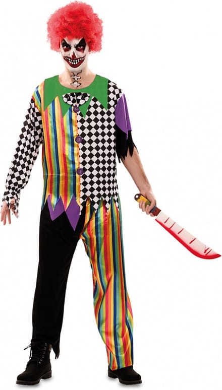 Witbaard Verkleedpak Scary Clown Polyester Zwart/wit Maat S