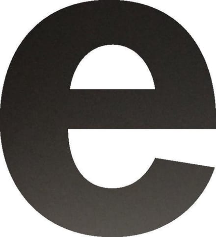 Huisnummer 9 cm - Letter e - Mat Zwart RVS