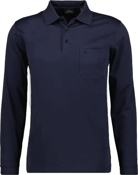 Ragman Poloshirt Soft Knit Polo Knopf Langarm