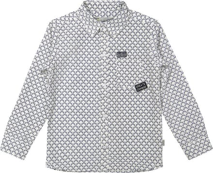 Rumbl Royal - Hemd - Print - Wit/Navy - Maat 128