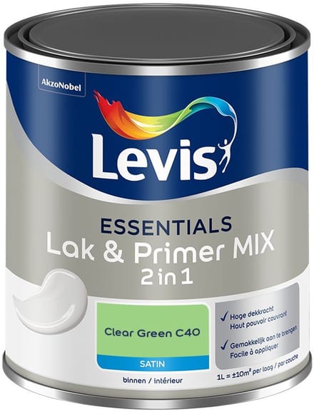 Levis - Essentials Lak & Primer Mix - Clear Green C40 - Mengverf - 1 L