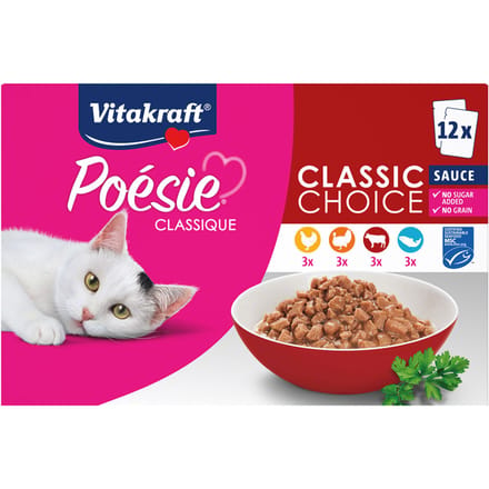 Vitakraft Poésie Classique multipack - natvoer - vlees & vis - 12x85 gr