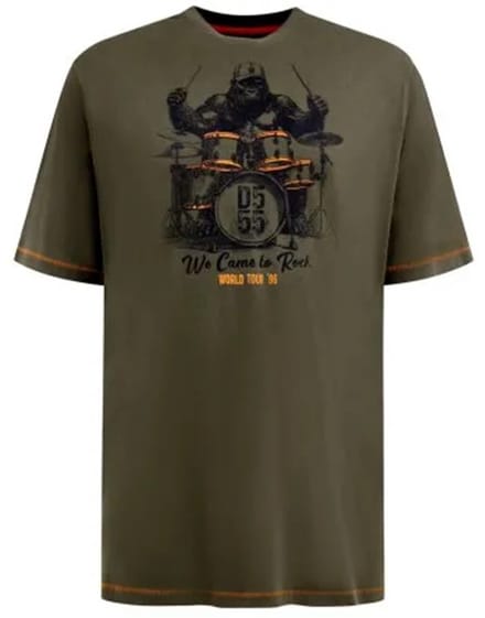 Duke 555 Stockton T-shirt Khaki Big Men Size 4XL