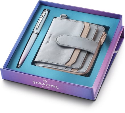 Sheaffer balpen - giftset 100 Expressions 9376 - parelmoer - met portemonnee