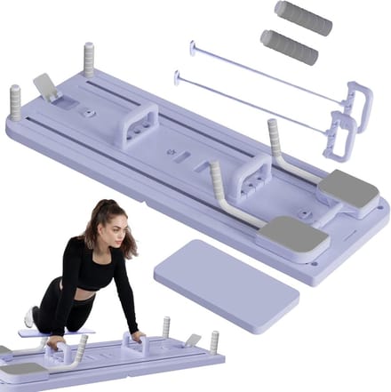 Pilates Board - Fitness Trainer - Thuis Trainen - Inklapbaar en Draagbaar - 104 cm Lengte - Paars