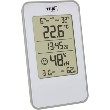 TFA Dostmann Digitales Thermo-Hygrometer 30.5057.02 Thermo- en hygrometer Wit