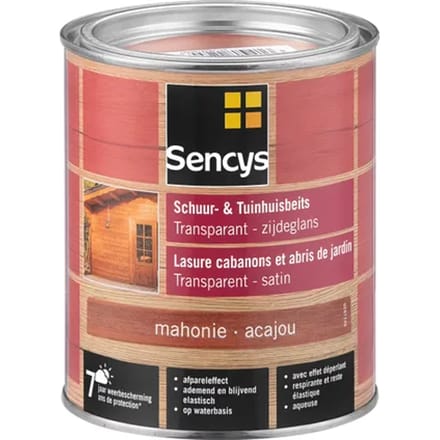 Sencys Tuinhoutbeits Tuinhuis En Schutting Transparant Mahonie 0,75l