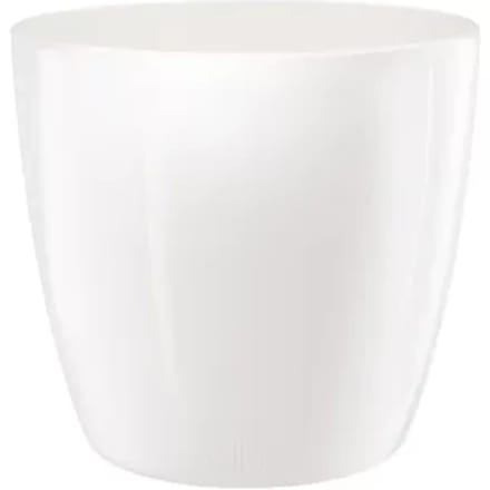 Elho Brussels Diamond Rond 25 - Bloempot voor Binnen - Ø 25.2 x H 23.0 cm - Wit